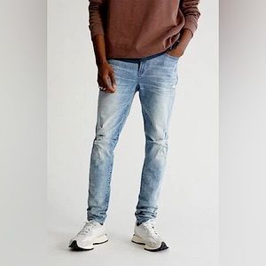 PacSun Medium Rinse Denim Indigo Stacked Skinny Jeans 32